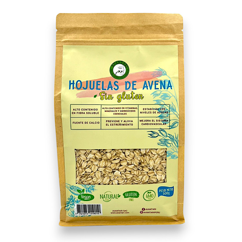 AVENA SIN GLUTEN EN HOJUELAS 500G - AVANTARI