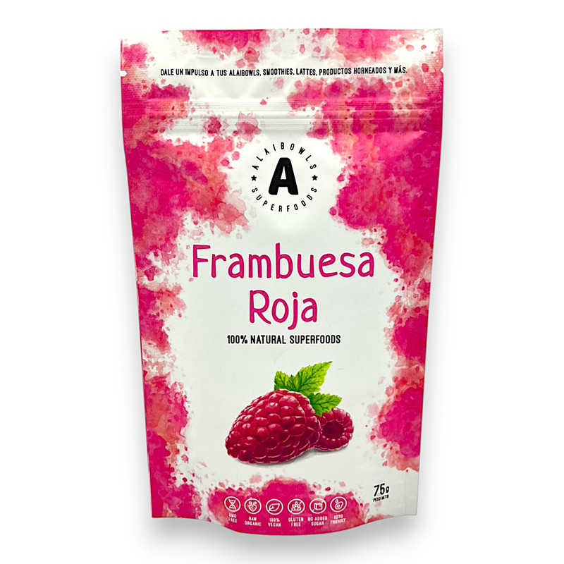 FRAMBUESA ROJA LIOFILIZADO 75G - ALAIBOWLS