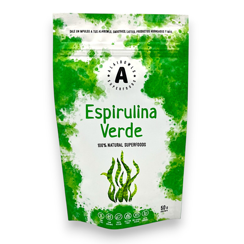 ESPIRULINA VERDE 50G - ALAIBOWLS