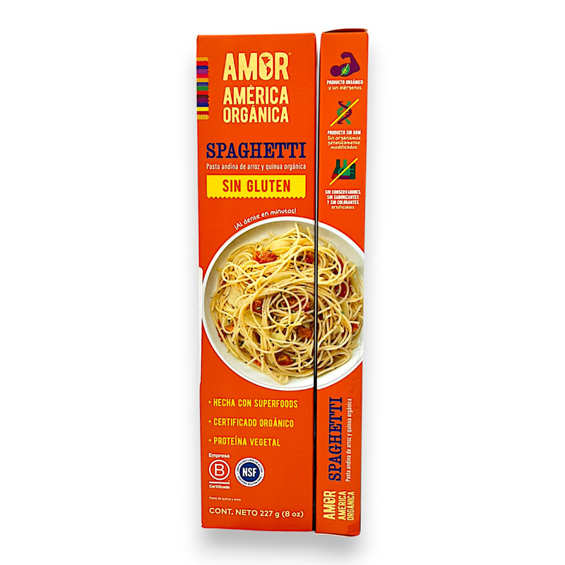 SPAGHETTI PASTA ANDINA ARROZ Y QUINUA 227G - AMER. ORG.