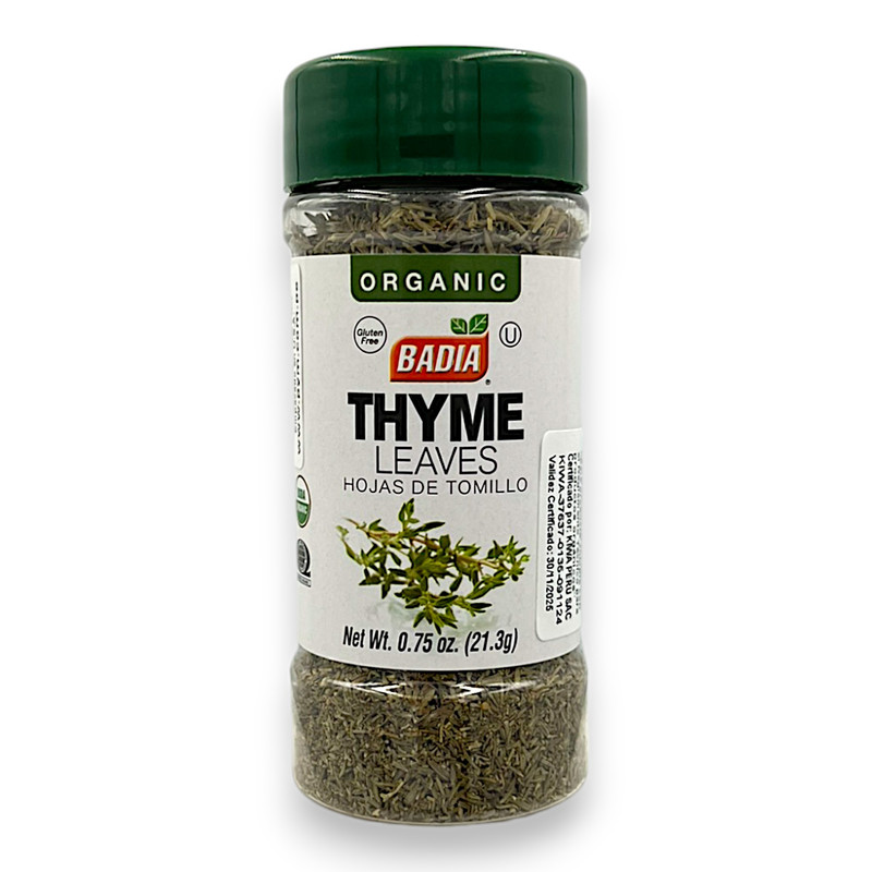 TOMILLO ENTERO EN HOJAS (THYME) ORGANICO 0.75 OZ - BADIA