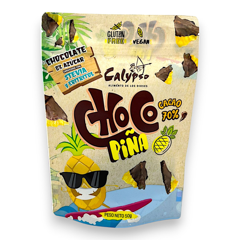 CHOCOPIÑA 70% STEVIA Y ERITRITOL 50G - CALYPSO