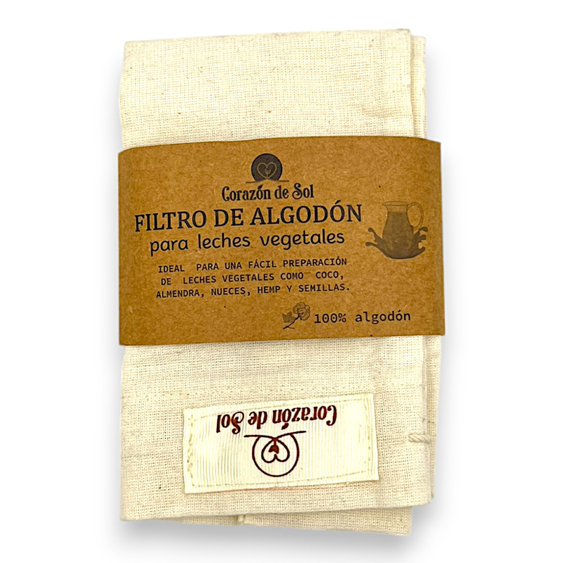 FILTRO DE ALGODÓN PARA LECHES VEGETALES - CORAZON DEL SOL