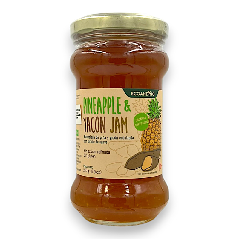 MERMELADA ORGANICA PIÑA Y YACON 240G - ECOANDINO