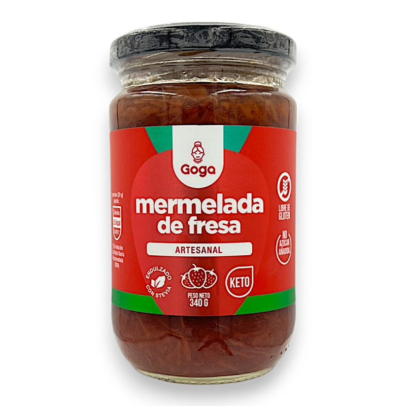 MERMELADA DE FRESA CON STEVIA 340G - GOGA