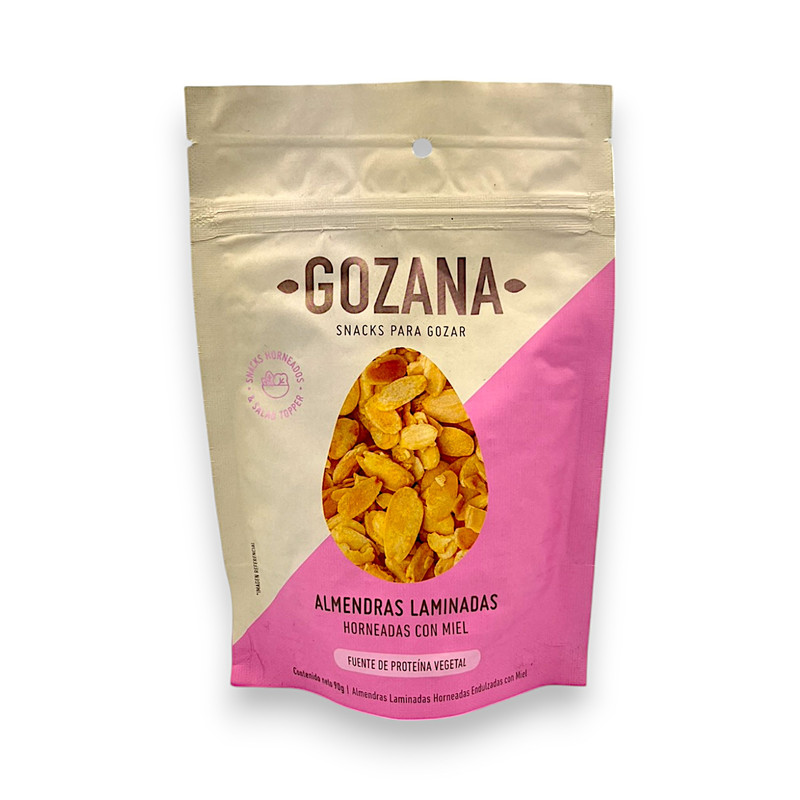 ALMENDRAS LAMINADAS HORNEADAS CON MIEL 90G - GOZANA