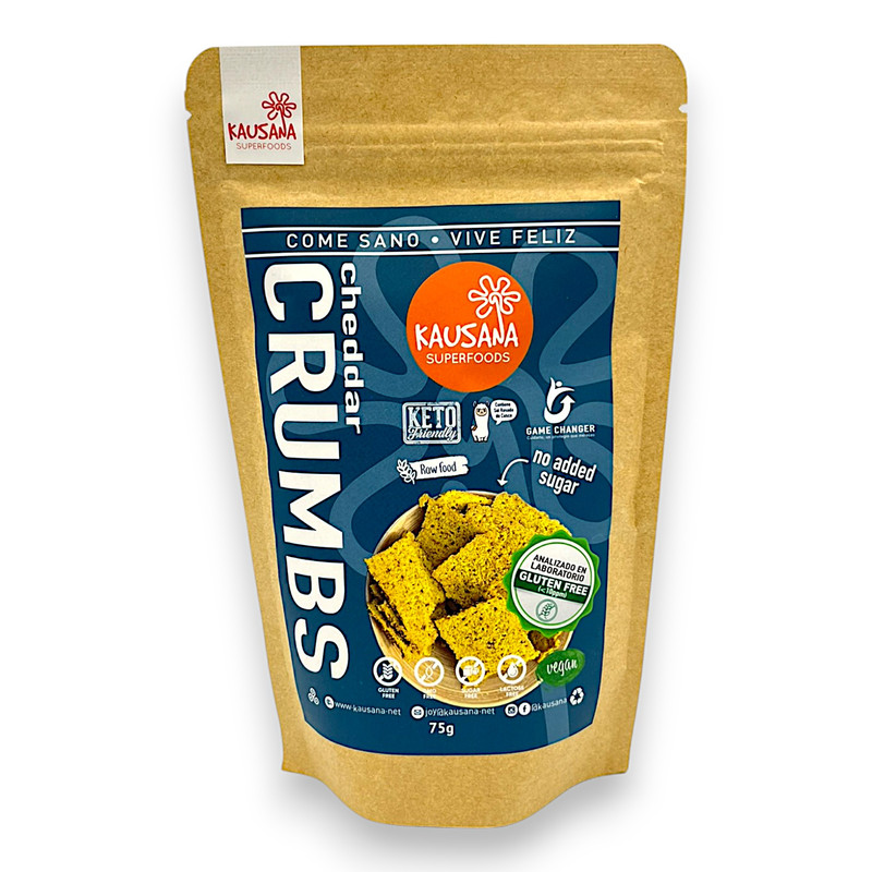 CHEDDAR CRUMBS 75G - KAUSANA