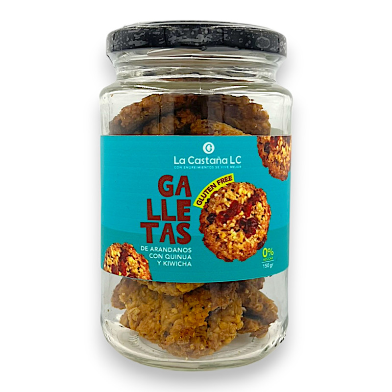 GALLETAS DE ARANDANOS FRASCO 150GR- LA CASTAÑA