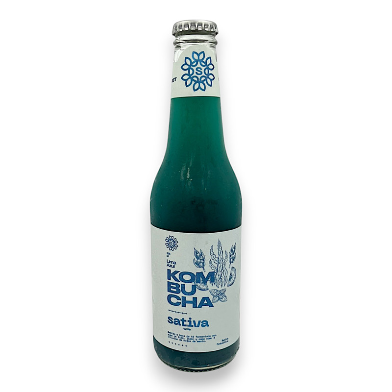 KOMBUCHA LIMA AZUL 355ML - SATIVA