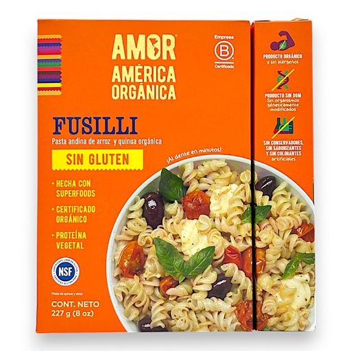 [532] FUSILLI PASTA ANDINA ARROZ Y QUINUA 227G - AMER. ORG.