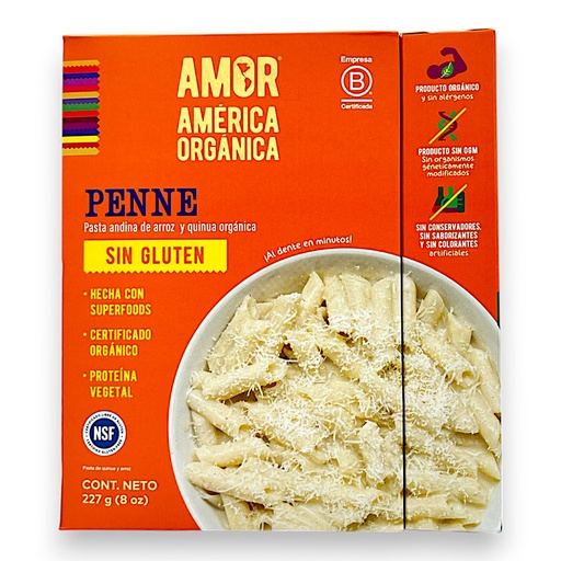 [3152] PENNE PASTA ANDINA ARROZ Y QUINUA 227G - AMER. ORG.