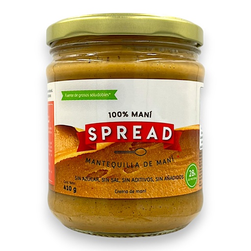 [3102] MANTEQUILLA DE MANI 100%  410G - SPREAD