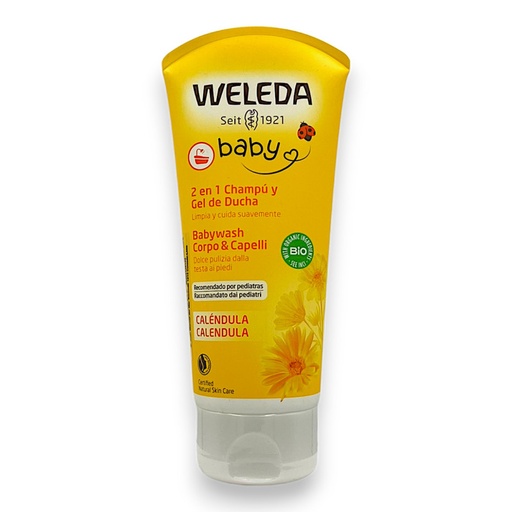 [1931] SHAMPU Y GEL DE DUCHA 2 EN 1 BABYWASH DE CALENDULA 200ML- WELEDA